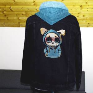 Maschinen Stickdatei - Welpe cool Color Lichteffekt 12-14*18cm Bild 8