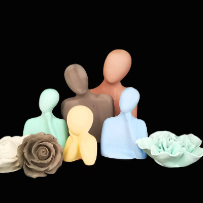 Dekorative Familienskulptur,  nordisches Dekor, Auswahl