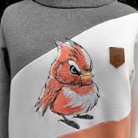 Maschinen Stickdatei - Vogel mürrisch 12-14x18cm Bild 10