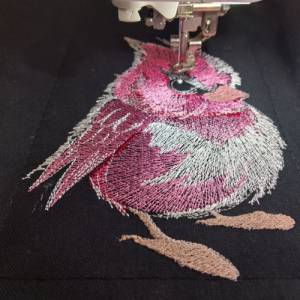 Maschinen Stickdatei - Vogel mürrisch 12-14x18cm Bild 4