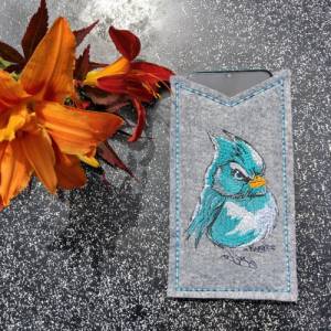 Maschinen Stickdatei - Vogel mürrisch 12-14x18cm Bild 7