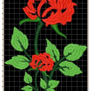 Maschinen Stickdatei - Rose 12-14x18cm Bild 2