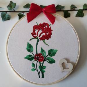 Maschinen Stickdatei - Rose 12-14x18cm Bild 4