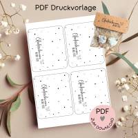 Digitale Datei, PDF Druckvorlage Tütenklappe 