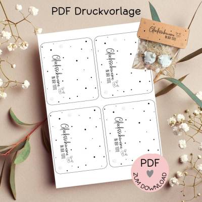 Digitale Datei, PDF Druckvorlage Tütenklappe 