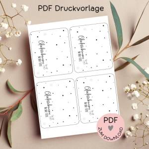 Digitale Datei, PDF Druckvorlage Tütenklappe 
