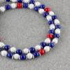 Perlenkette maritim Holzperlenkette blau weiß rot Bild 2