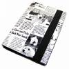 aufklappbare eReaderhülle eBook Reader Tablet Hülle Dog News schwarz weiß bis max 8 Zoll, Maßanfertigung Bild 6