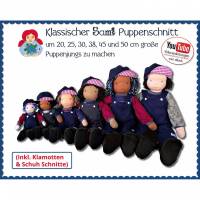 Puppenjunge Waldorfpuppe selber machen • Schnitt für 6 Puppengrößen & Anleitung PDF | Sami Dolls eBooks Bild 1