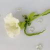 Filzblume gefilzte weiße Blume shabby Fensterblume mit langem Band Bild 4