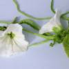 Filzblume gefilzte weiße Blume shabby Fensterblume mit langem Band Bild 5