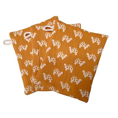 Waschlappen 3er Set aus Musselin und Waffelpique