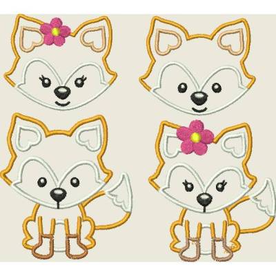 Stickdatei Fuchs  10x10 und 13x18 Applikation 212