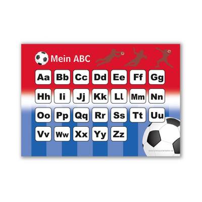 ABC Lernposter | Fußball rot-blau