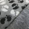 Jacquard Jersey, kleine Fußabdrücke, schwarz - weiß (1m/10,-€) Bild 3