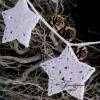 Girlande handgehäkelt, Wimpelkette, Girlande weiß aus Baumwolle mit 7 Sternen Bild 4