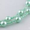 Perlenkette - mint - pastell - 42 cm - Verlängerungskette - Glasperlen Bild 3