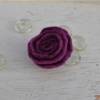 gefilzte Blume Filzbrosche Filzrose dunkeles fuchsia purple Bild 3