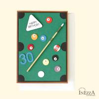 Geburtstagskarte Pool-Billard Herrenkarte Snooker personalisierbar Bild 3
