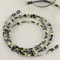 5 in 1 Brillenkette "Snakely" Maskenkette Damen Halskette Armband Maskenband Brillenhalter Mundschutzkette gelb- Bild 1