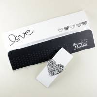 Gutscheinverpackung Geldgeschenk Wunscherfüller Geschenkverpackung  Einladung schwarz-weiß Liebe Love Valentinstag Bild 4