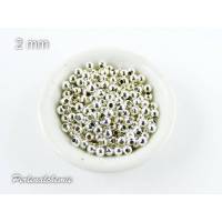 Perlen rund versilbert 2,4 mm Bild 1