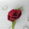 gefilzte Rose dunkelrot Anstecker Blumenbrosche Bild 4