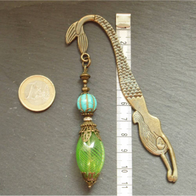 Lesezeichen Meerjungfrau Hohlperle Türkis