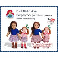 Puppenrock für 34 und 46 cm Puppen (Wellie Wishers und American Girl Doll) • Schnitt & Anleitung PDF | Sami Dolls eBooks Bild 1