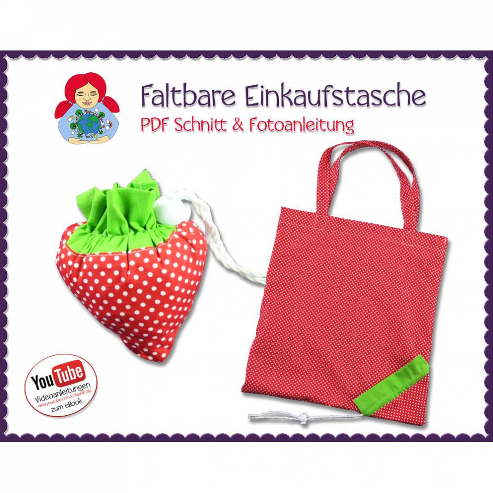 Faltbare Einkaufstasche • Schnitt & Anleitung PDF