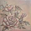 Acrylgemälde WINTERROSE - Rose Blume Kunst Malerei Blüten Rosenbild beglittert 60cmx60cm Bild 2