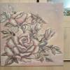 Acrylgemälde WINTERROSE - Rose Blume Kunst Malerei Blüten Rosenbild beglittert 60cmx60cm Bild 3
