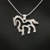 Halskette mit trabendem Pferd mit Swarowski Elements Bild 2
