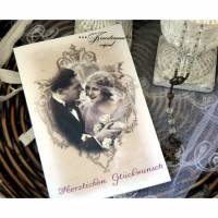 Wunderschöne, große Glückwunsch Karte zu Hochzeit / Hochzeitskarte mit Briefumschlag Bild 1