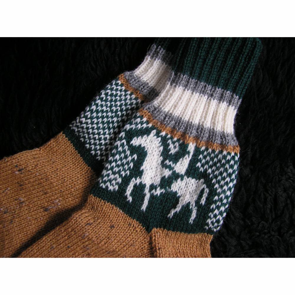 Socken - Gr. 39 - Norweger Muster - Handarbeit Bild 1