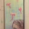 LONELY MERMAID - Fantasy Acrylgemälde  30cmx90cm, Meerjungfrau gemalt, Wandbild mit Nixe und rosa Quallen handgemalt Bild 2