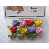 Dress it up Knöpfe  Blumen   (1 Pck.)    Easter Tulips Bild 1