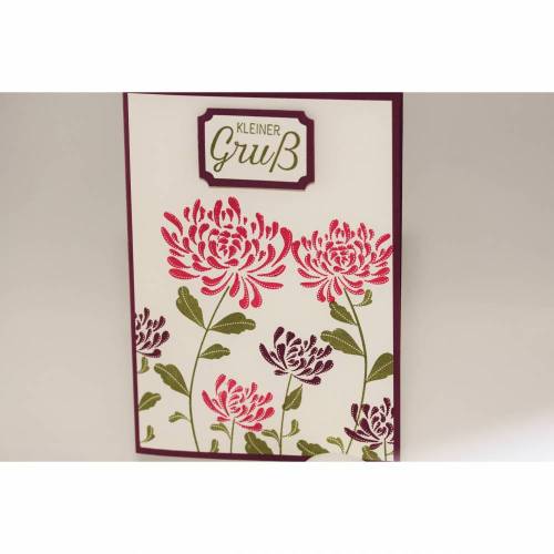 Grußkarte "Chrysanthemen"