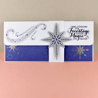 Gutscheinverpackung für Weihnachten Magie Blau Wunscherfüller Geldgeschenk Advent Bild 1