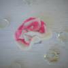 Filzrose weiß pink als Filzbrosche zum Anstecken Bild 2
