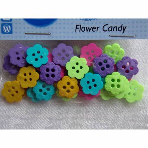 Dress it up Knöpfe  Blumen   (1 Pck.)    Flower Candy