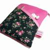 eReader eBook Reader Tablet Tasche Moosröschen schwarz pink, personalisierbar, Maßanfertigung bis max. 10,9 Zoll Bild 2