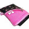 eReader eBook Reader Tablet Tasche Moosröschen schwarz pink, personalisierbar, Maßanfertigung bis max. 10,9 Zoll Bild 5