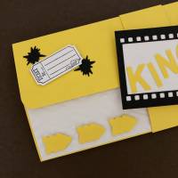 Geschenkverpackung für Kinokarte Einladung für Kinobesuch Gelb-Schwarz Bild 3