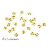 Spacer Kugelringe /Daisy 4 x 1,2 mm, vergoldet 100 Stück Bild 1