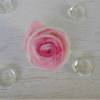 Filzrose rosa weiß pink als Brosche Filzblüte Filzblume gefilzte Rosenblüte Bild 2