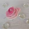 Filzrose rosa weiß pink als Brosche Filzblüte Filzblume gefilzte Rosenblüte Bild 3