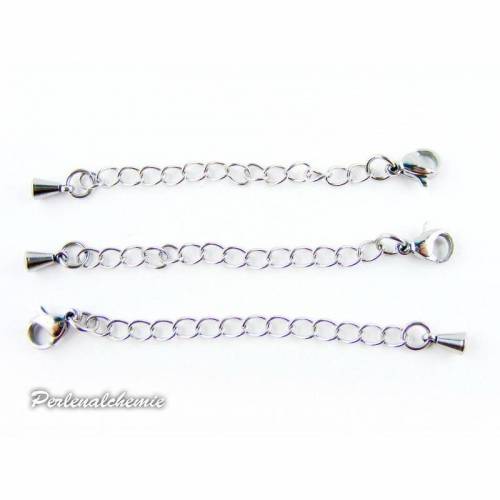 Karabiner 10 mm & Kettenverlängerung stahlfarben