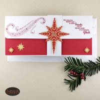 Gutscheinverpackung für Weihnachten Sternenstaub Wunscherfüller Geldgeschenk Advent Rot-Weiß Bild 5