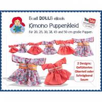 Kimono Kleid in 6 Größen für Waldorfpuppen • Schnitt & Anleitung PDF | Sami Dolls eBooks Bild 1